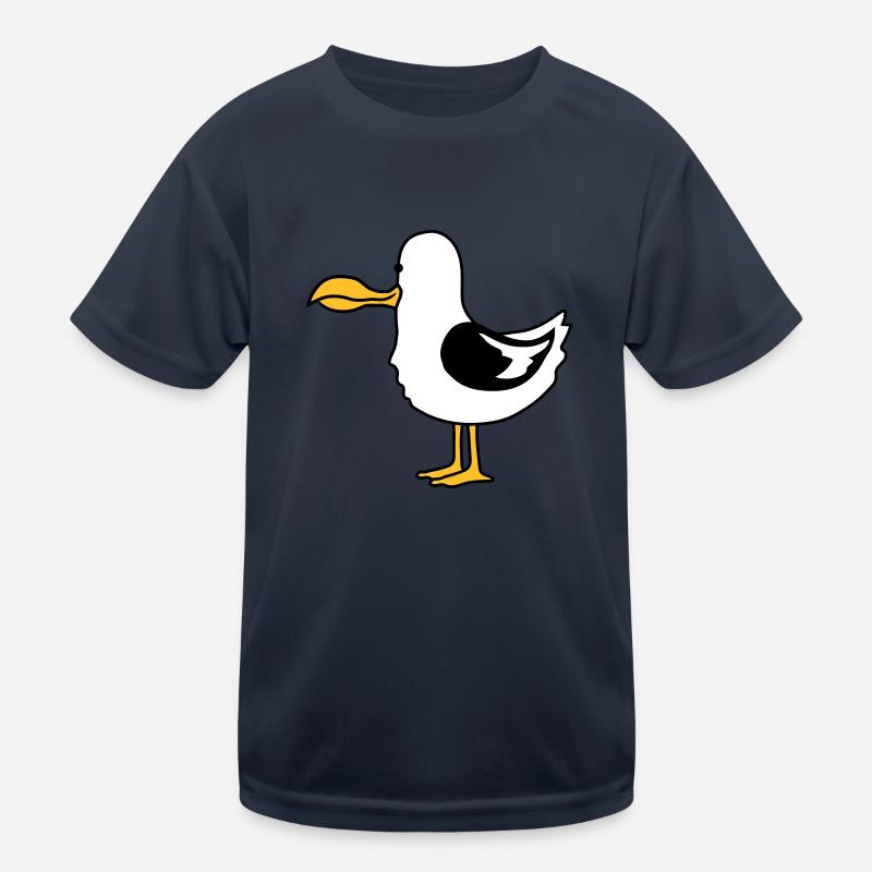 drôle moeve plage oiseau faim T-shirt sport Enfant