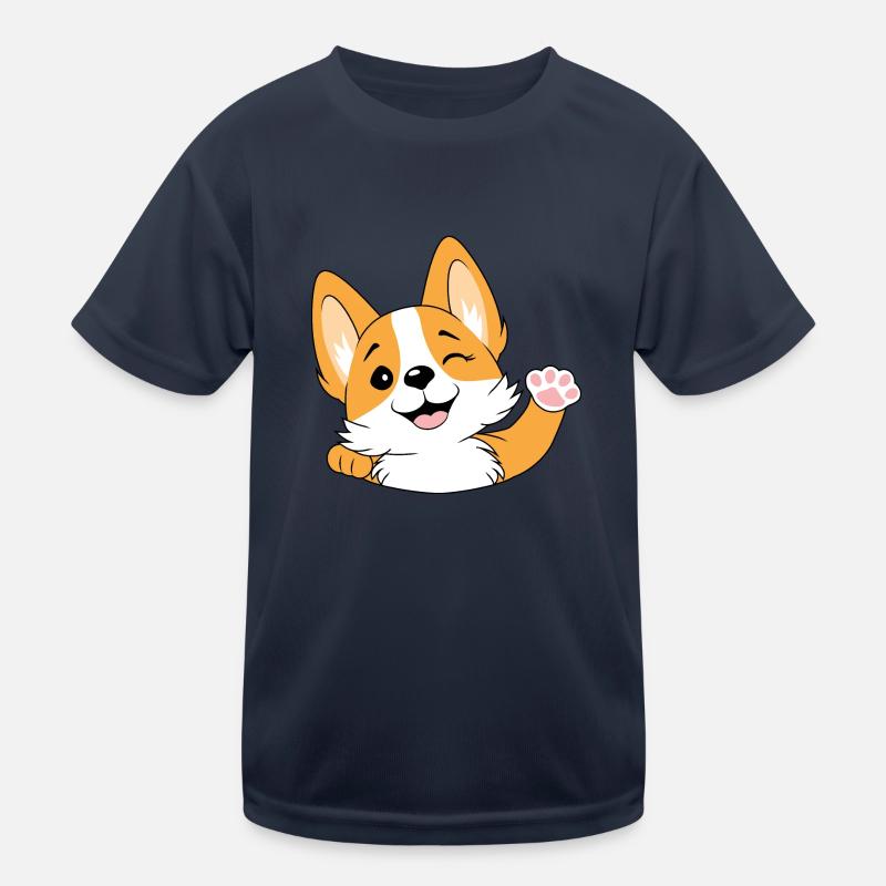 Willkommens-Corgi Kinder Funktions-T-Shirt