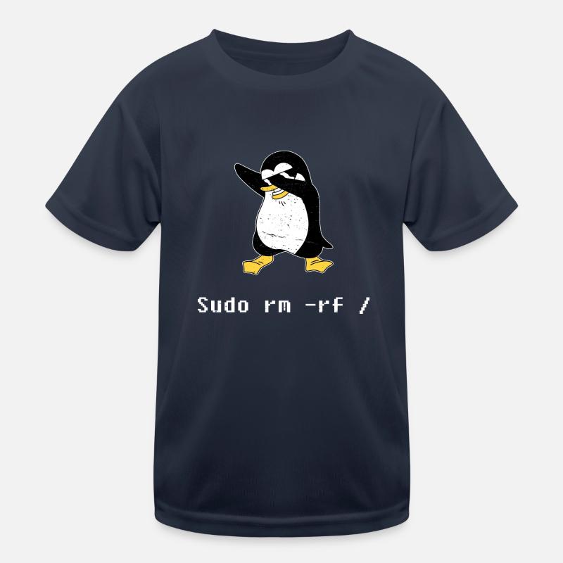 Sudo rm RF Admin Sysadmin Java Linux Geschenk - Kinder Funktions-T-Shirt - Navy