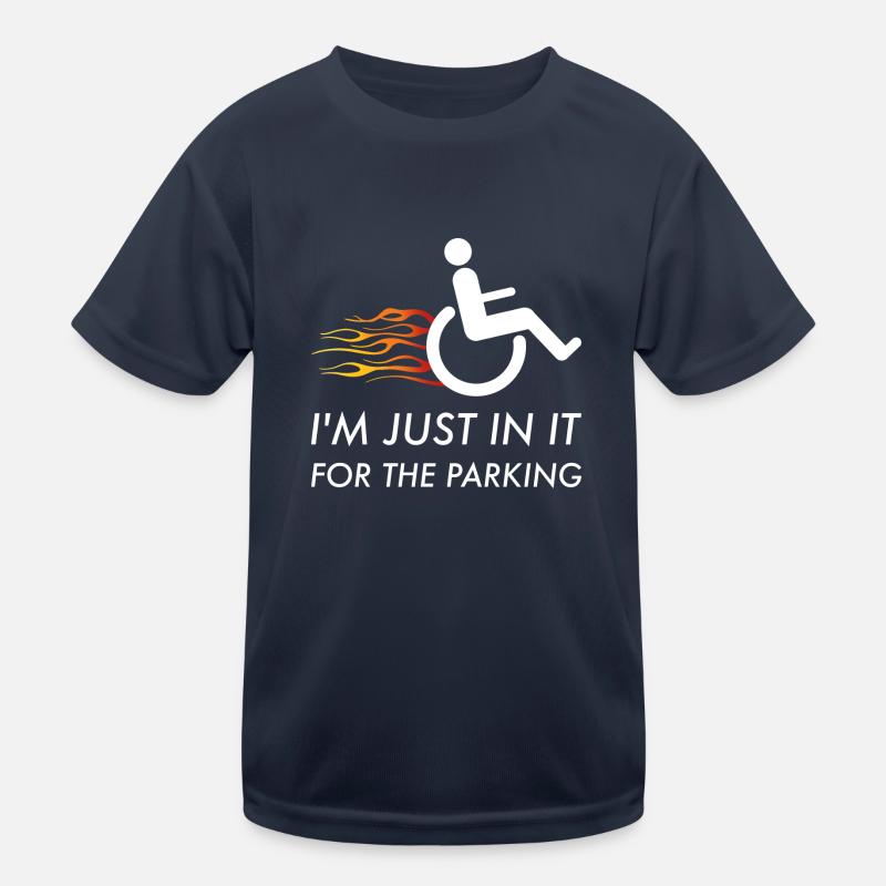 Behindert Rollstuhl Behinderung Handicap Geschenk Kinder Funktions-T-Shirt