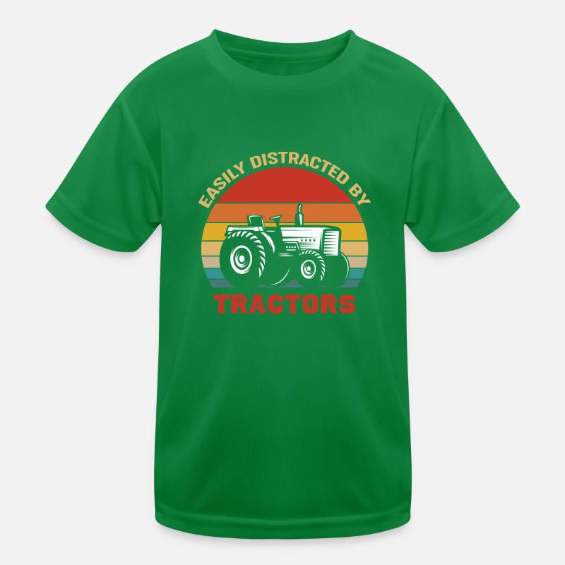 Facilement distrait par les tracteurs T-shirt sport Enfant
