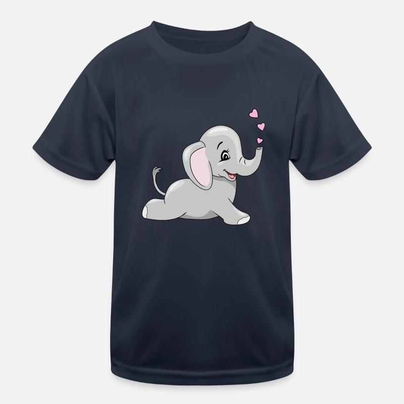 Couché heureux bébé éléphant T-shirt sport Enfant