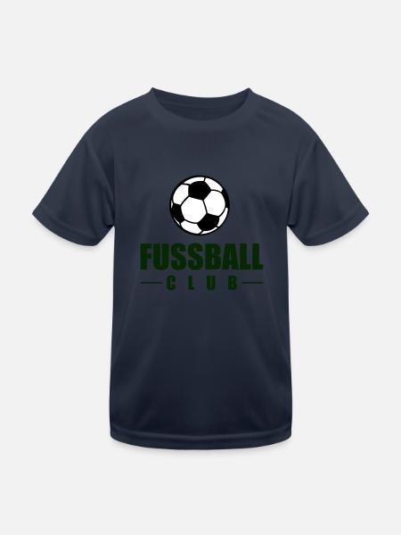 fussball club - Kinder Funktions-T-Shirt - Navy - Vorne