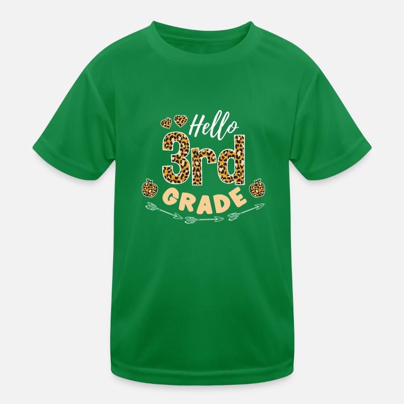 Hello 3rd Grade Leopard-Lehrer Kinder Funktions-T-Shirt