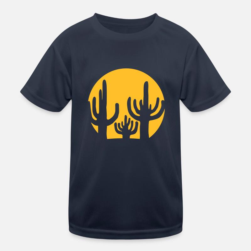Silhouette Ronde Cactus Soleil T-shirt sport Enfant