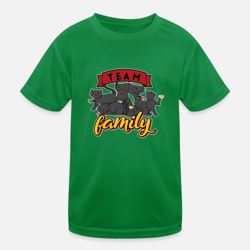équipe famille chat café chef de soirée T-shirt sport Enfant
