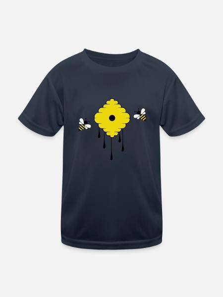 honey bees - Kids Functional T-Shirt - navy - Front