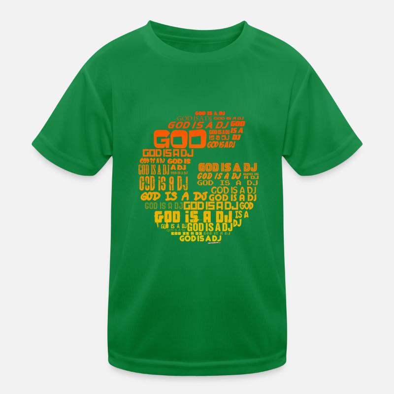 God Is A DJ Kids Functional T-Shirt
