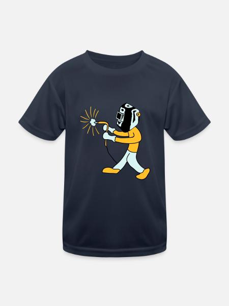 Welder - Kids Functional T-Shirt - navy - Front