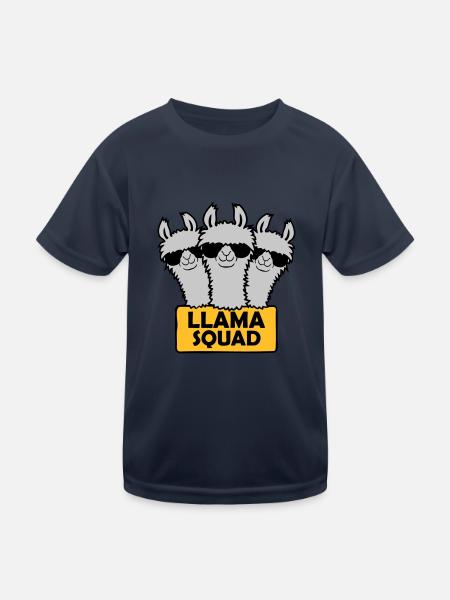 Conception de l’équipe Llama Squad - T-shirt sport Enfant - bleu marine - Devant