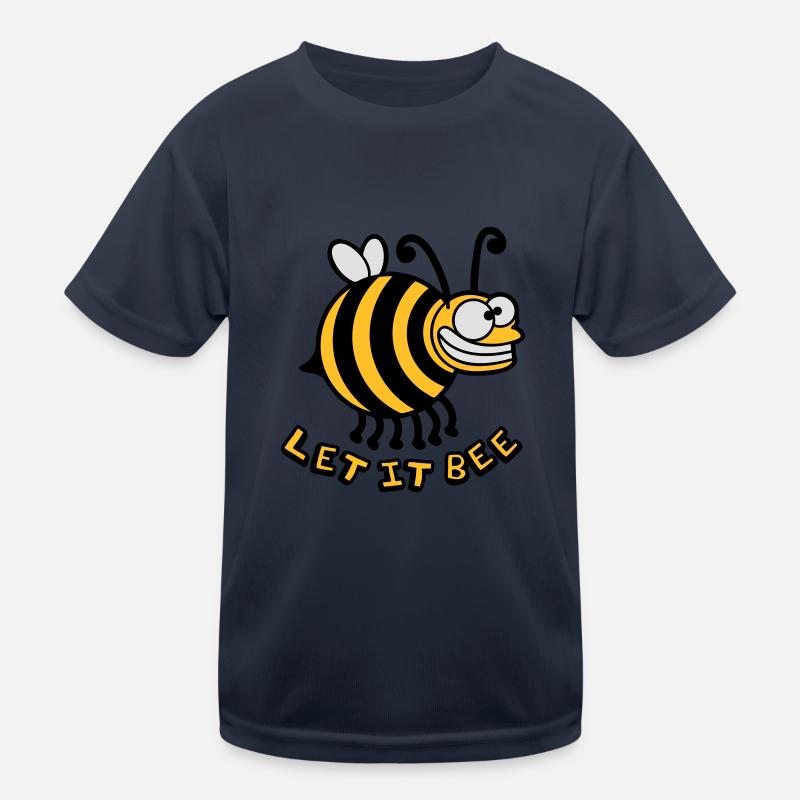 Thick crazy bee let it bee Kids Functional T-Shirt
