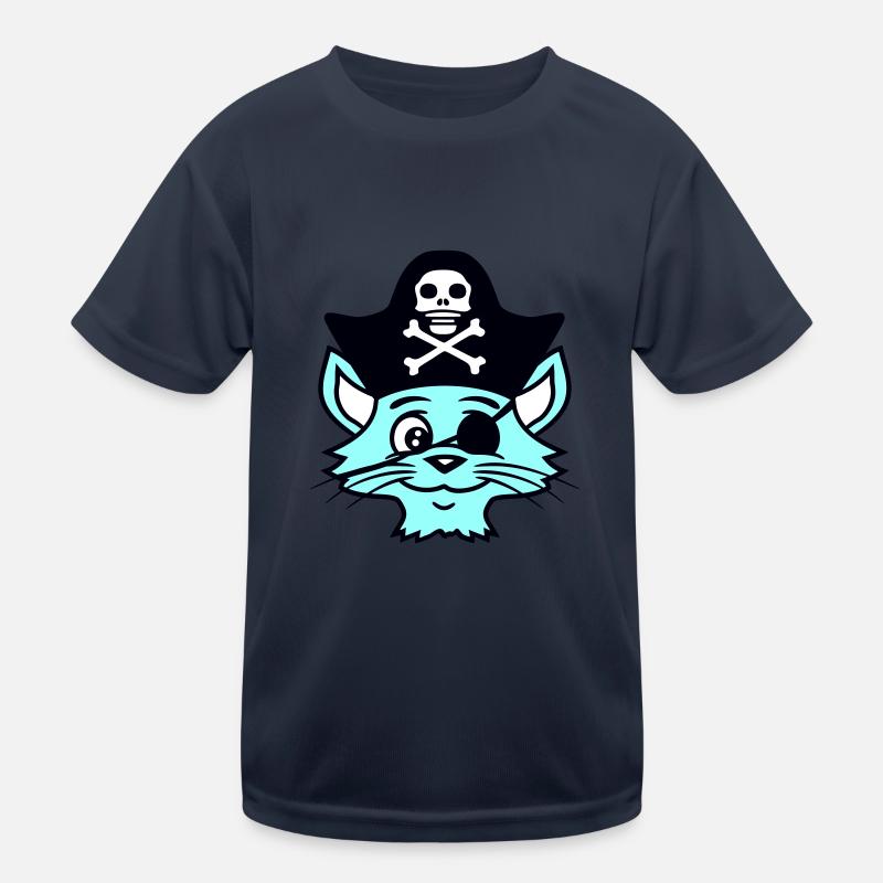 Cute Pirate Cats Buccaneer Eye Patch Hat Costume Kids Functional T-Shirt