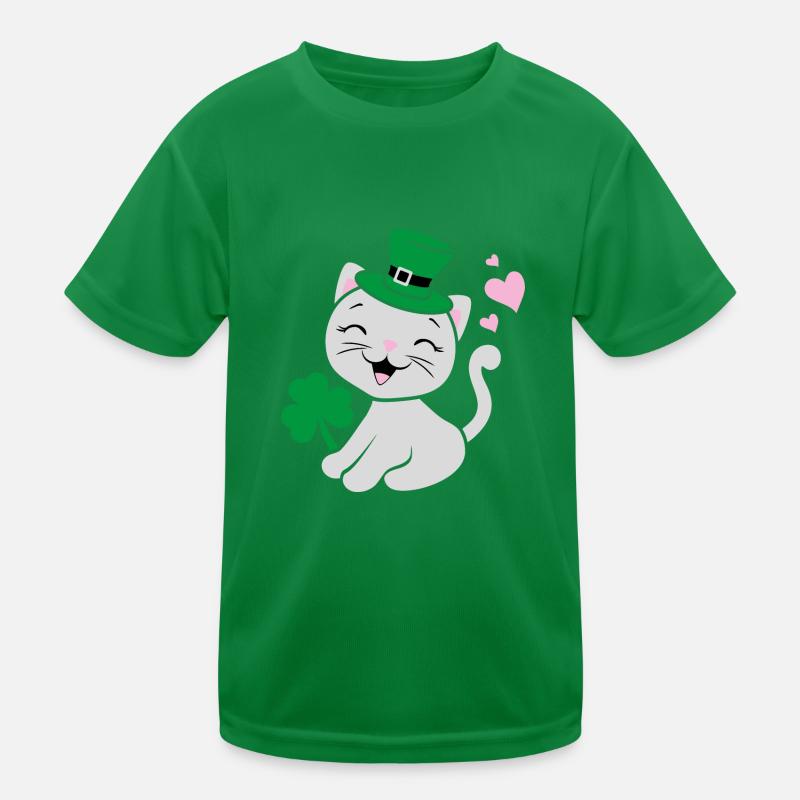 Festive design with cute kitten Kids Functional T-Shirt
