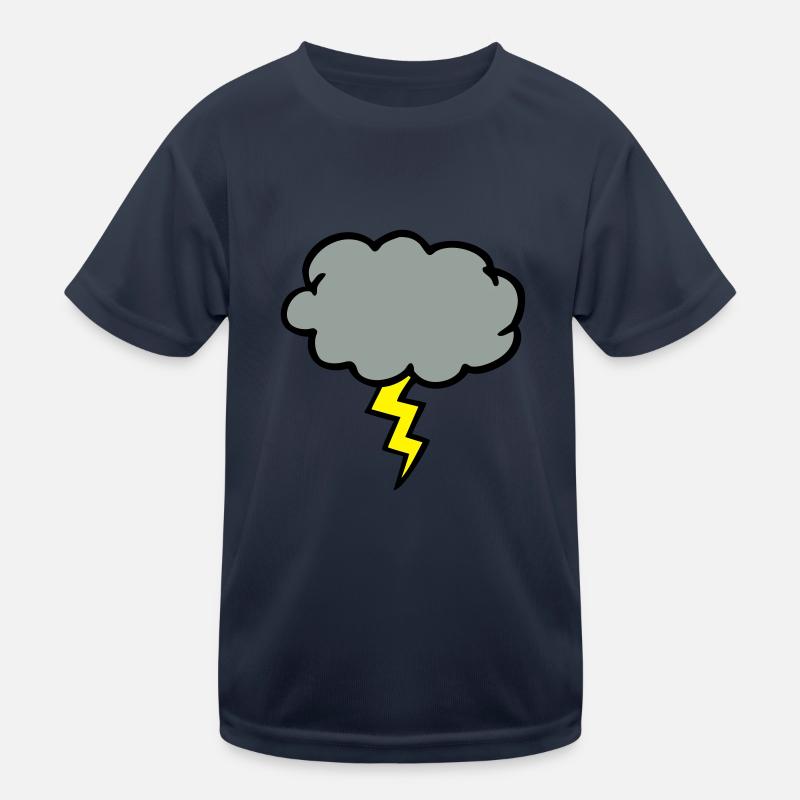 cloud thundercloud lightning thunderbolt Kids Functional T-Shirt