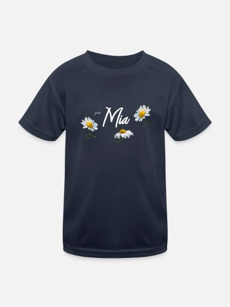 Mia Geburtstag Mia - Kinder Funktions-T-Shirt - Navy - Vorne