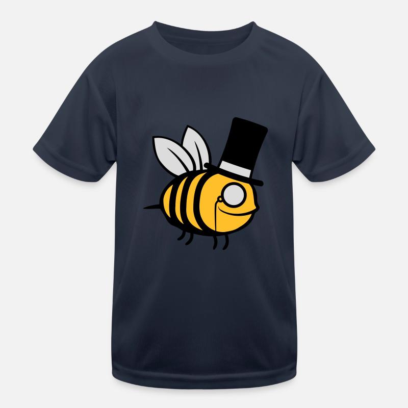Sir Biene Zylinder Hut Kinder Funktions-T-Shirt