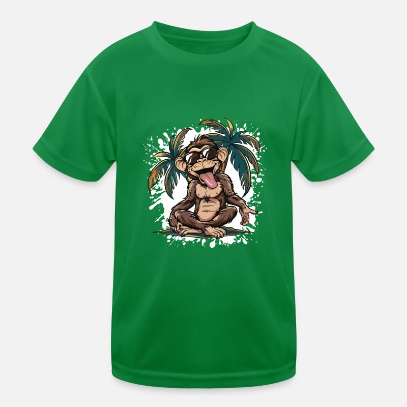 Monkey Island Palm Tree Kids Functional T-Shirt