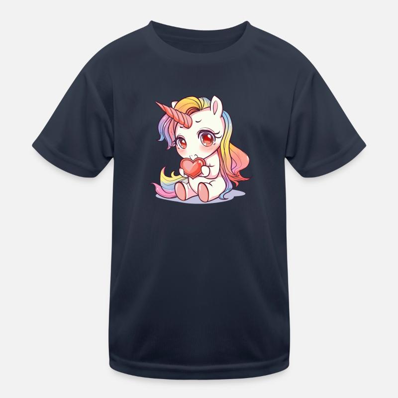 Schüchternes Einhorn, Mädchen Geburtstagsgeschenk, Tier Kinder Funktions-T-Shirt