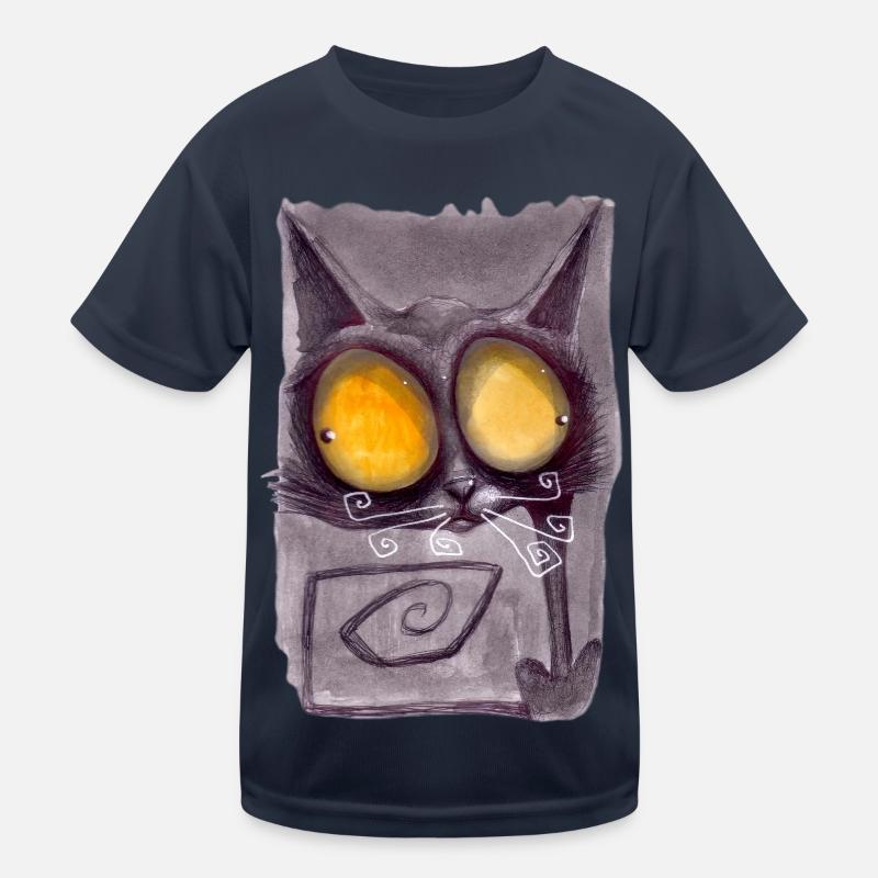 Serial Cat 10 - Kids Functional T-Shirt - navy