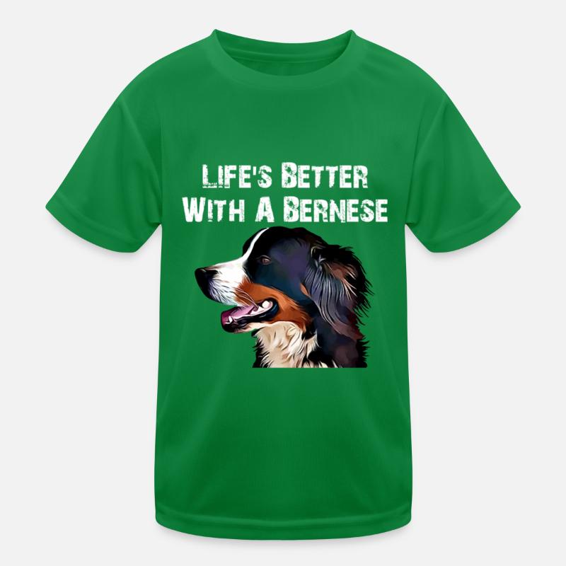 Mit einem Berner Sennenhund ist das Leben besser Kinder Funktions-T-Shirt