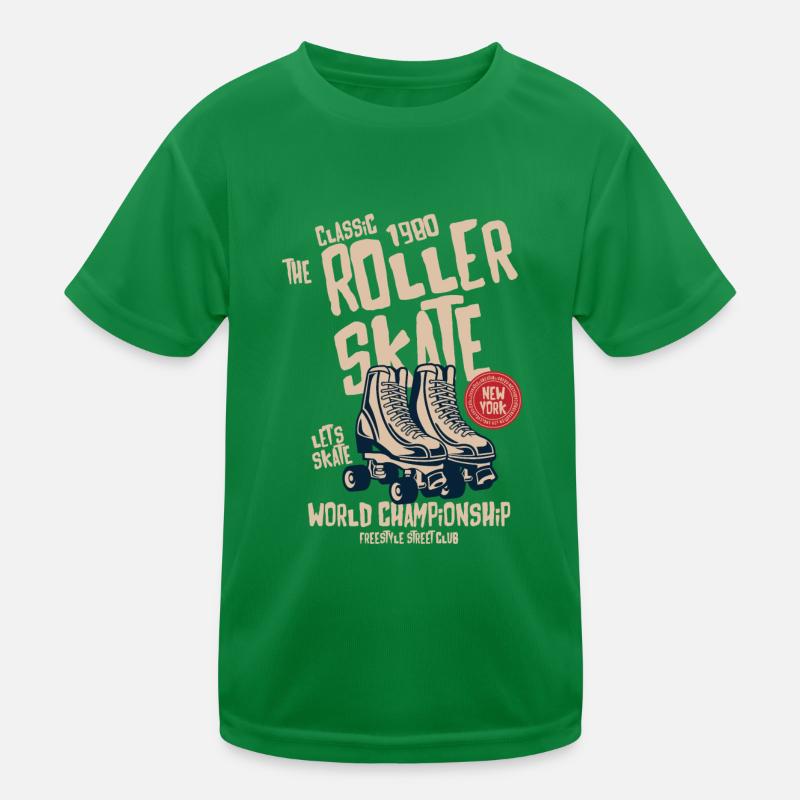 Roller Skate Kinder Funktions-T-Shirt