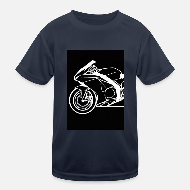 Umriss Motorrad Kinder Funktions-T-Shirt