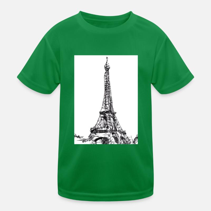 Eiffelturm-Gemälde Kinder Funktions-T-Shirt