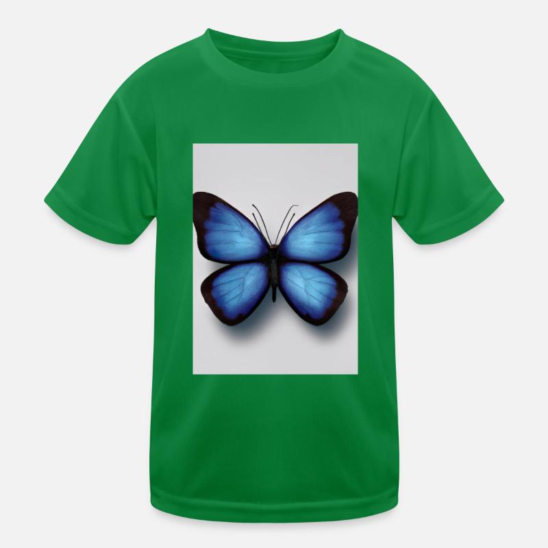 Blauer Schmetterling Kinder Funktions-T-Shirt