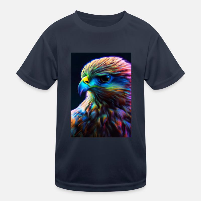 Buntes Vogelgesicht Kinder Funktions-T-Shirt
