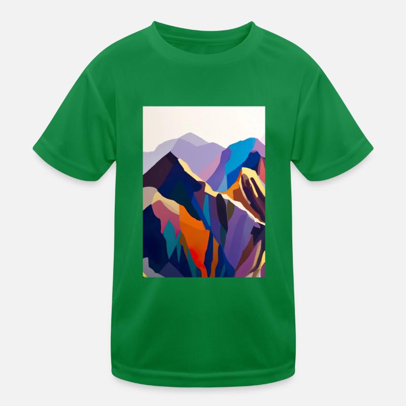 Bunte Berge Kinder Funktions-T-Shirt