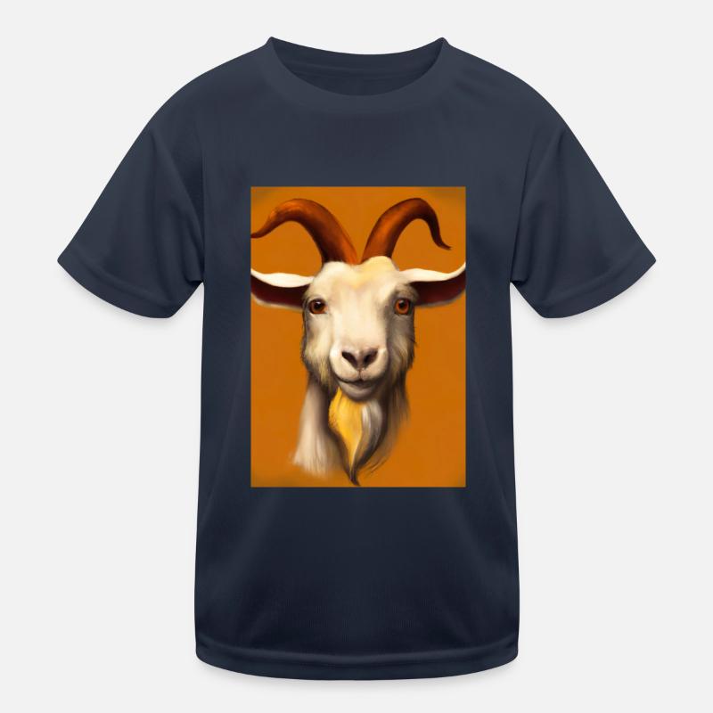 Glückliche Ziege Kinder Funktions-T-Shirt
