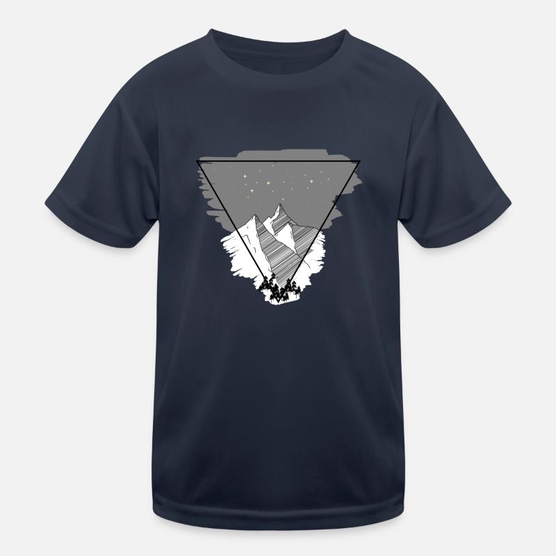 Mountains Triangle Snow Kids Functional T-Shirt
