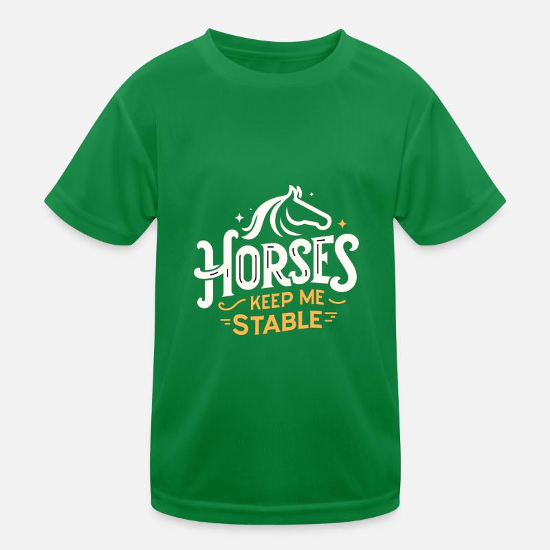 Pferde halten mich auf Trab Kinder Funktions-T-Shirt