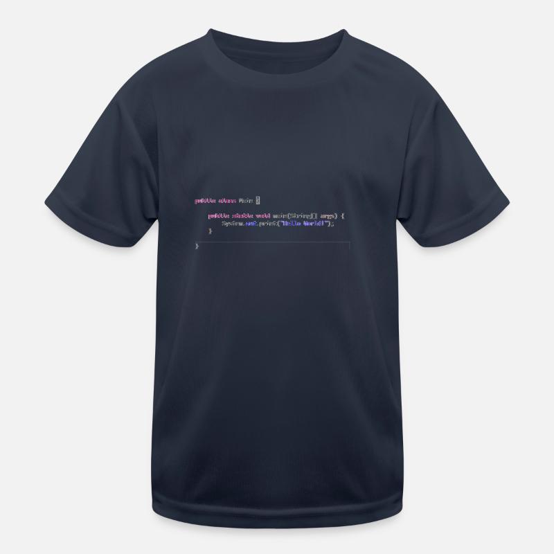 Java Bonjour tout le monde! idée cadeau T-shirt sport Enfant