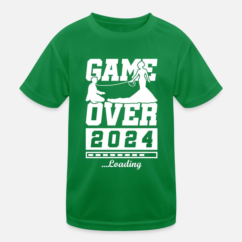 Hochzeit Loading 2024 Game Over Kinder Funktions-T-Shirt