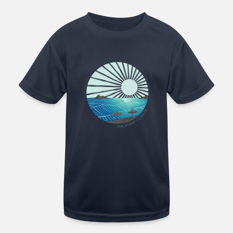 I ♥ Kalamaki // coucher de soleil à la mer T-shirt sport Enfant