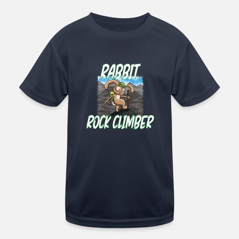 RABBIT ROCK CLIMBER - Kids Functional T-Shirt - navy