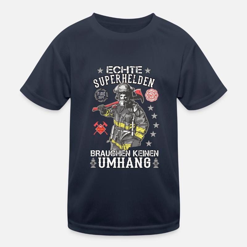 Feuerwehrmann Held Feuerwehr Kinder Funktions-T-Shirt