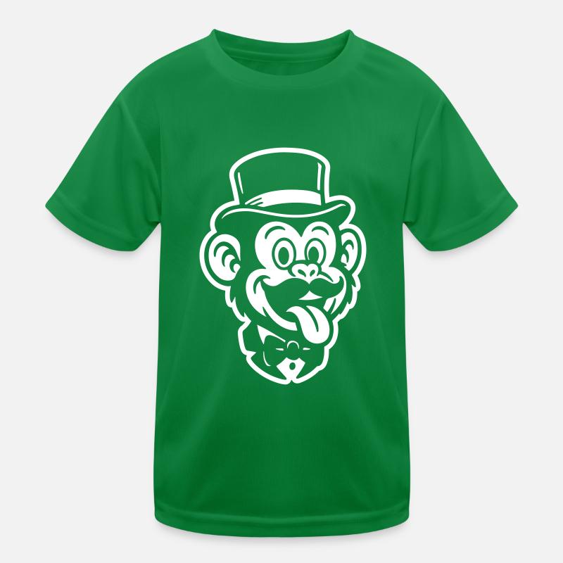 Monkey Gentleman Comic Kids Functional T-Shirt
