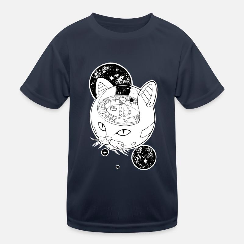 Kosmische Katze Kaiser Kinder Funktions-T-Shirt