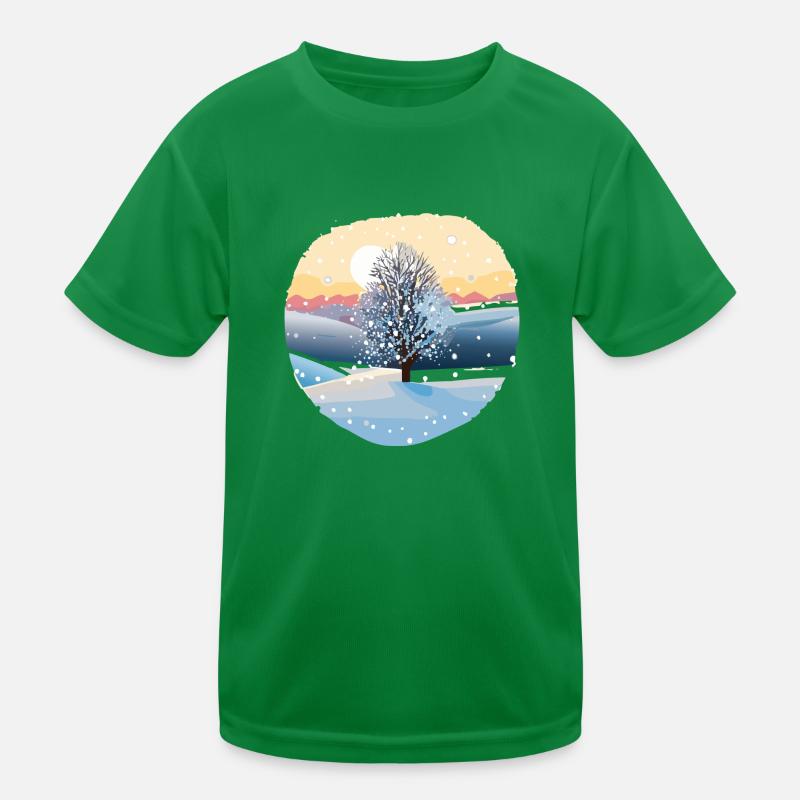 Winter Magic: Snow Magic Tree Kids Functional T-Shirt