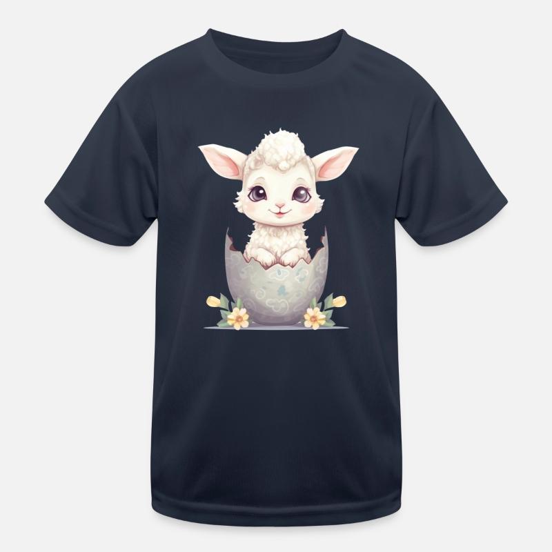 sweet lamb in eggshell - Adorable Kids Functional T-Shirt
