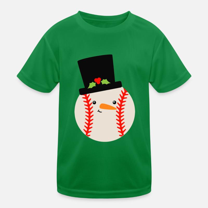 BaseballSnowballHat Kinder Funktions-T-Shirt