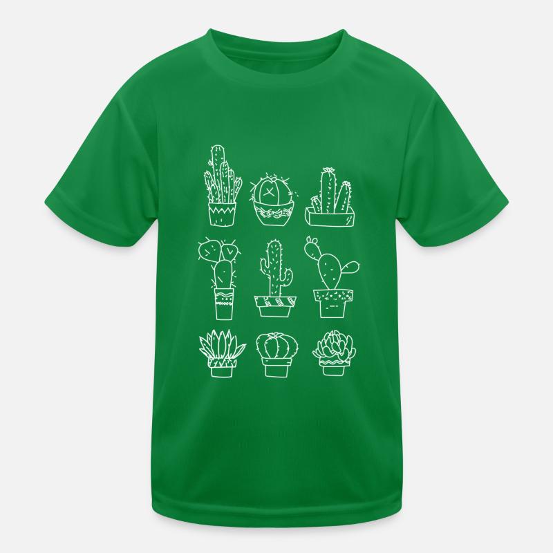 6 cactus blancs différents T-shirt sport Enfant
