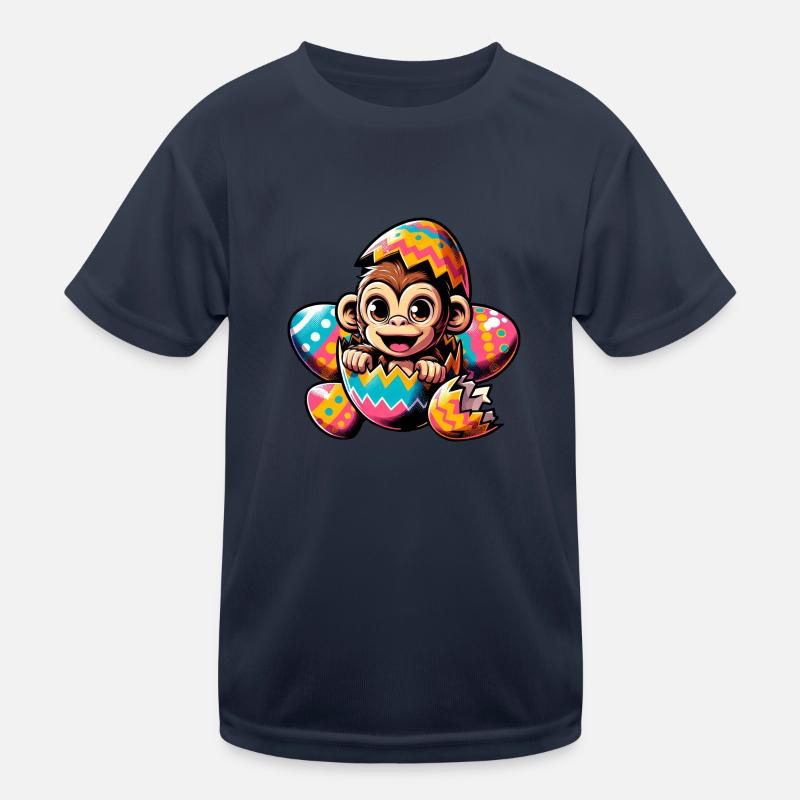 Singe de Pâques éclos conception d’oeuf de Pâques T-shirt sport Enfant