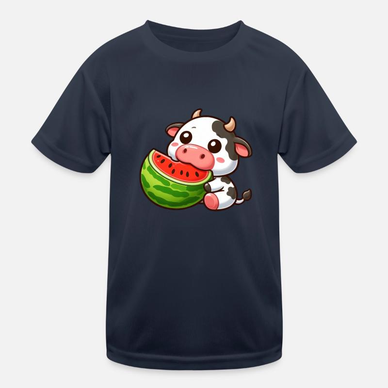 Drôle de vache Bull Melon pastèque d’été T-shirt sport Enfant