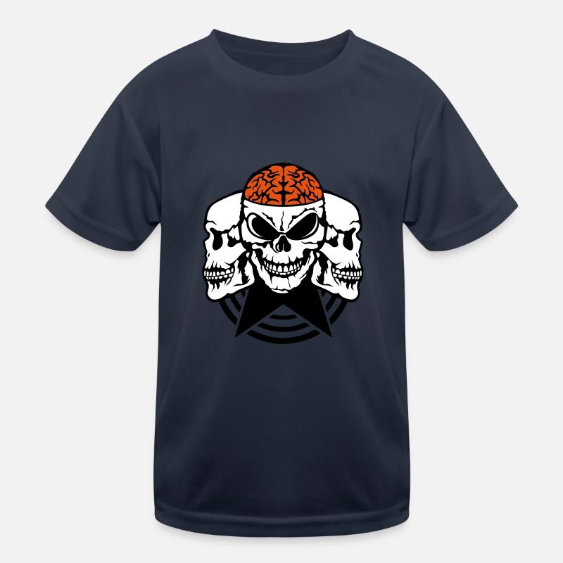skull face profile brain brain Kids Functional T-Shirt