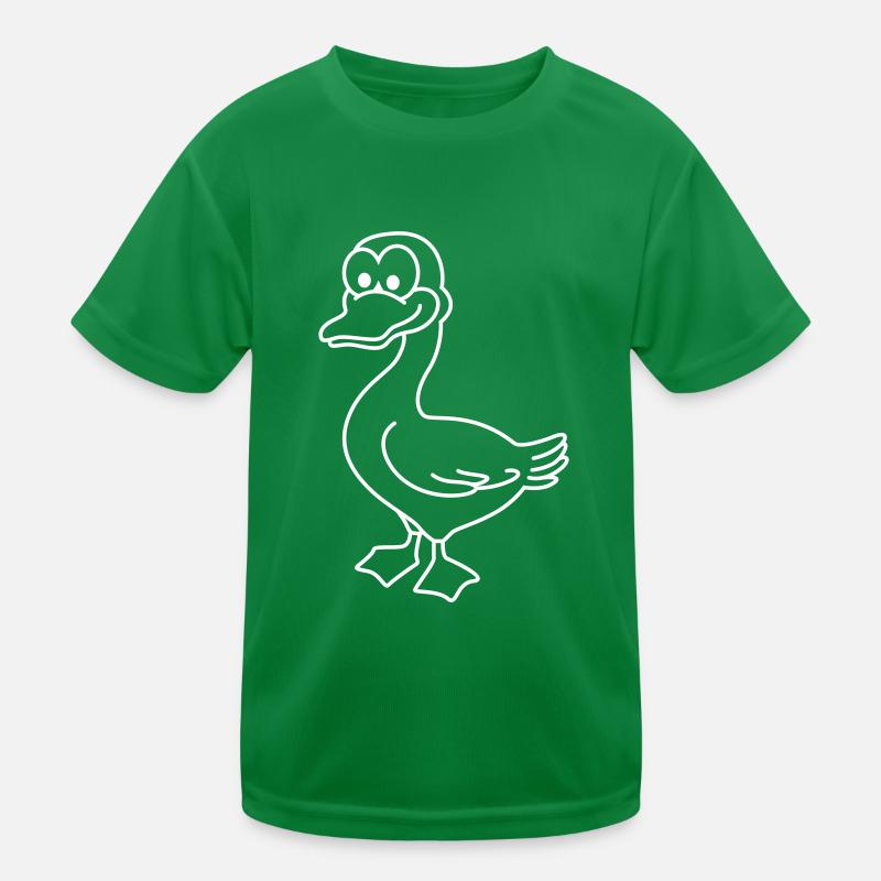 Gans Comic Tier Kinder Funktions-T-Shirt