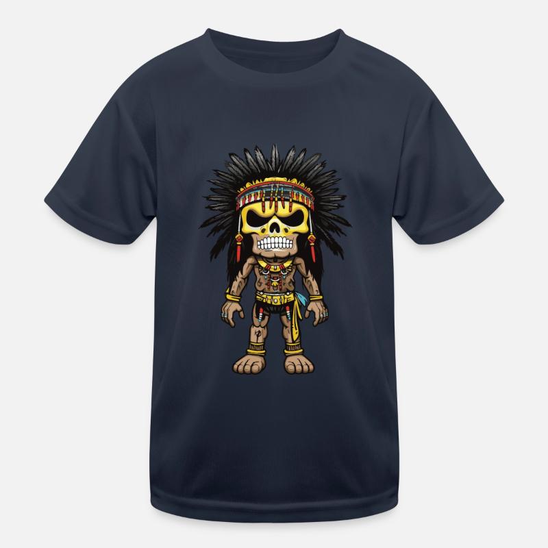 Apache Indianer Skelett Kinder Funktions-T-Shirt