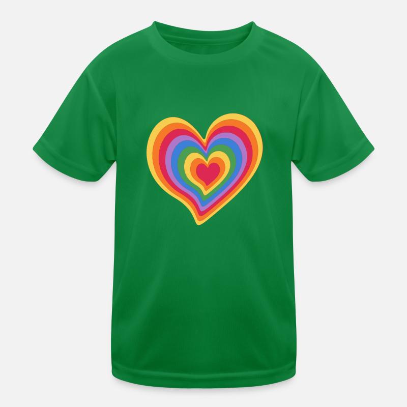 Cœur arc-en-ciel T-shirt sport Enfant